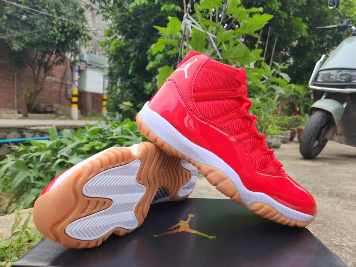 Jordan 11 Red High-Top Sneakers