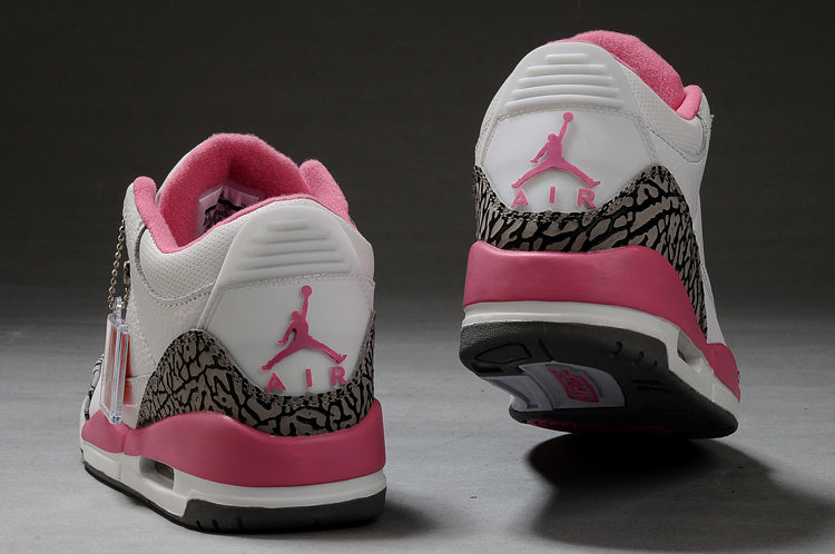 Jordan Air Jordan 3 High-Top Sneakers White Pink
