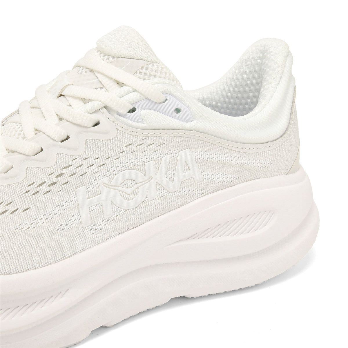 HOKA Bondi 9 White Running Shoes 1162011-WWH