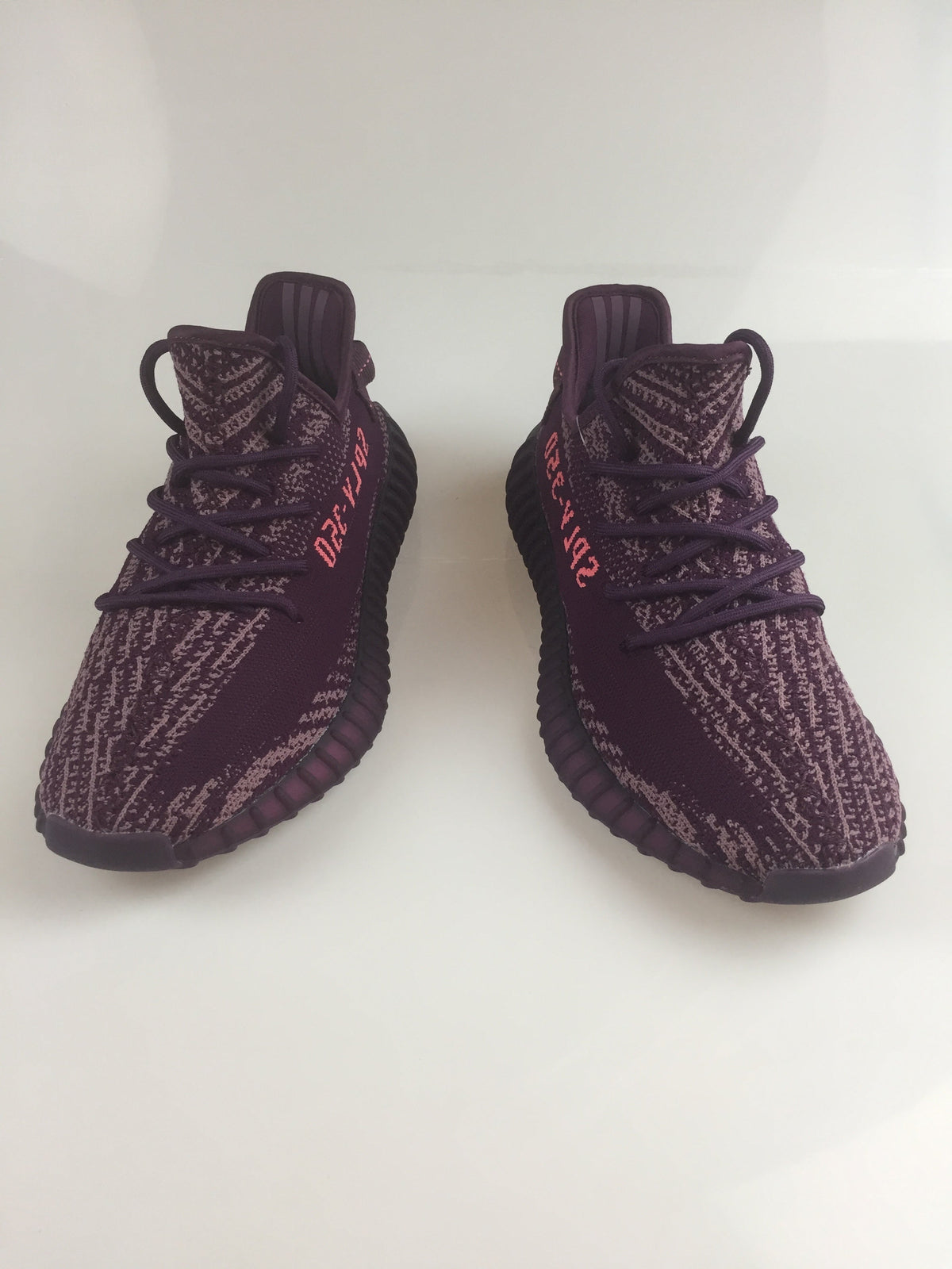 Yeezy 350 V2 Knit Sneakers in Black and Beige