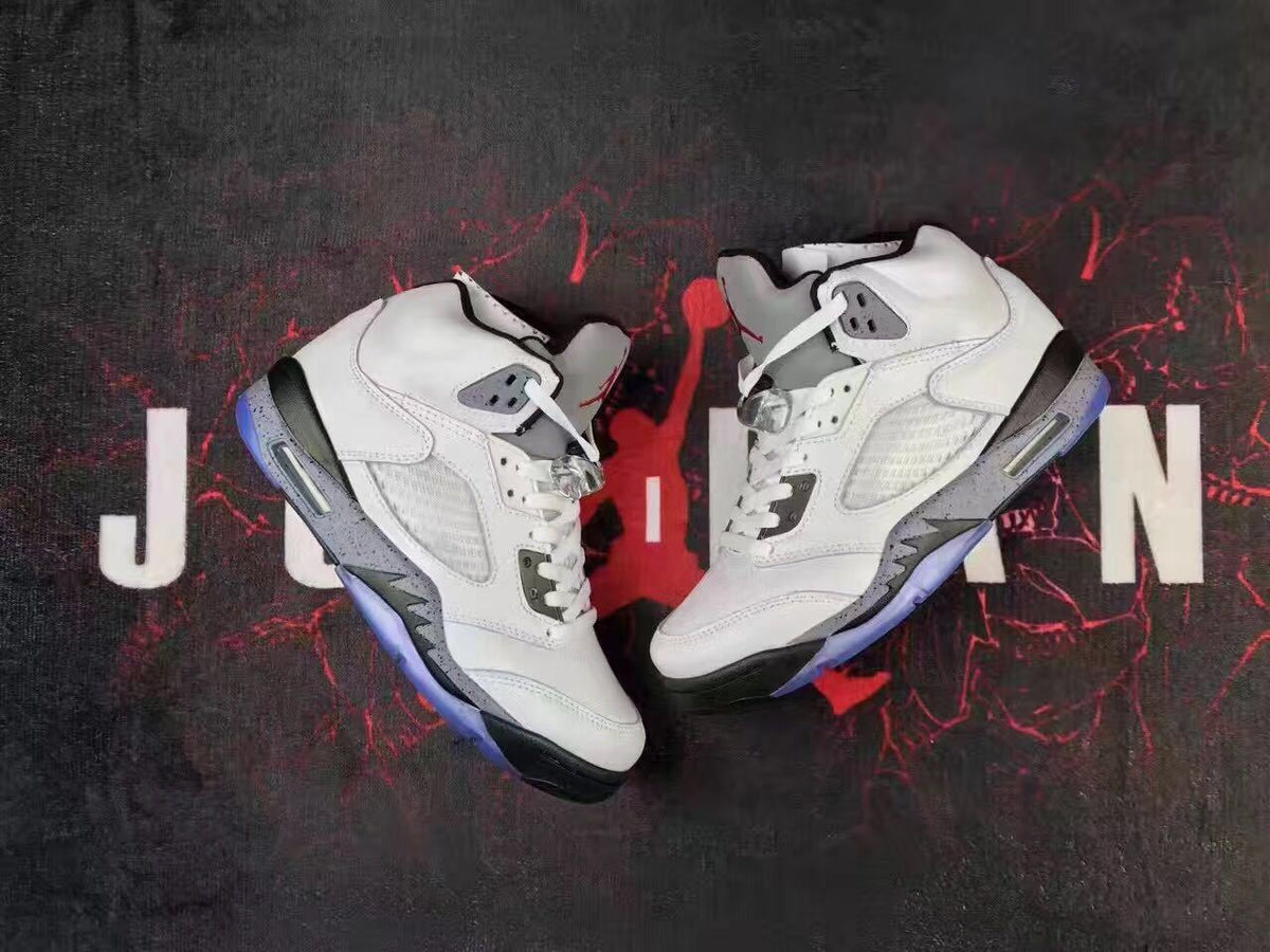 Jordan Air Jordan 5 White Cement High-Top Sneakers
