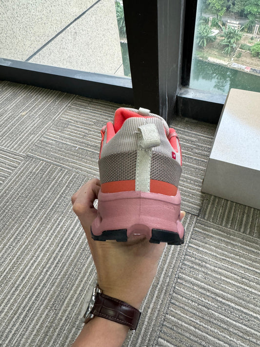 On Running Cloudmonster 5 Sneakers in Pink and Gray