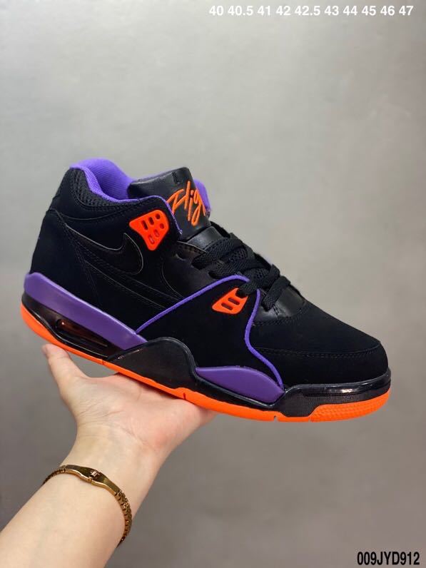 Nike Air Flight 89 Raptors Black Purple Orange Sneakers
