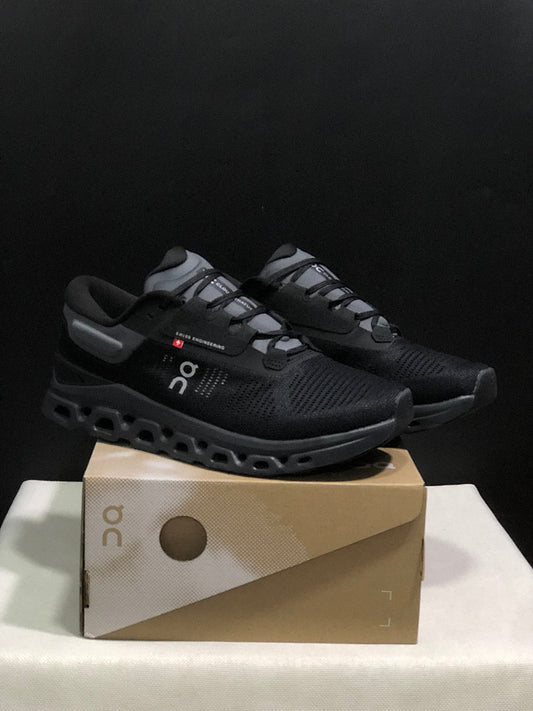 On Cloudstratus 3 Black Running Shoes