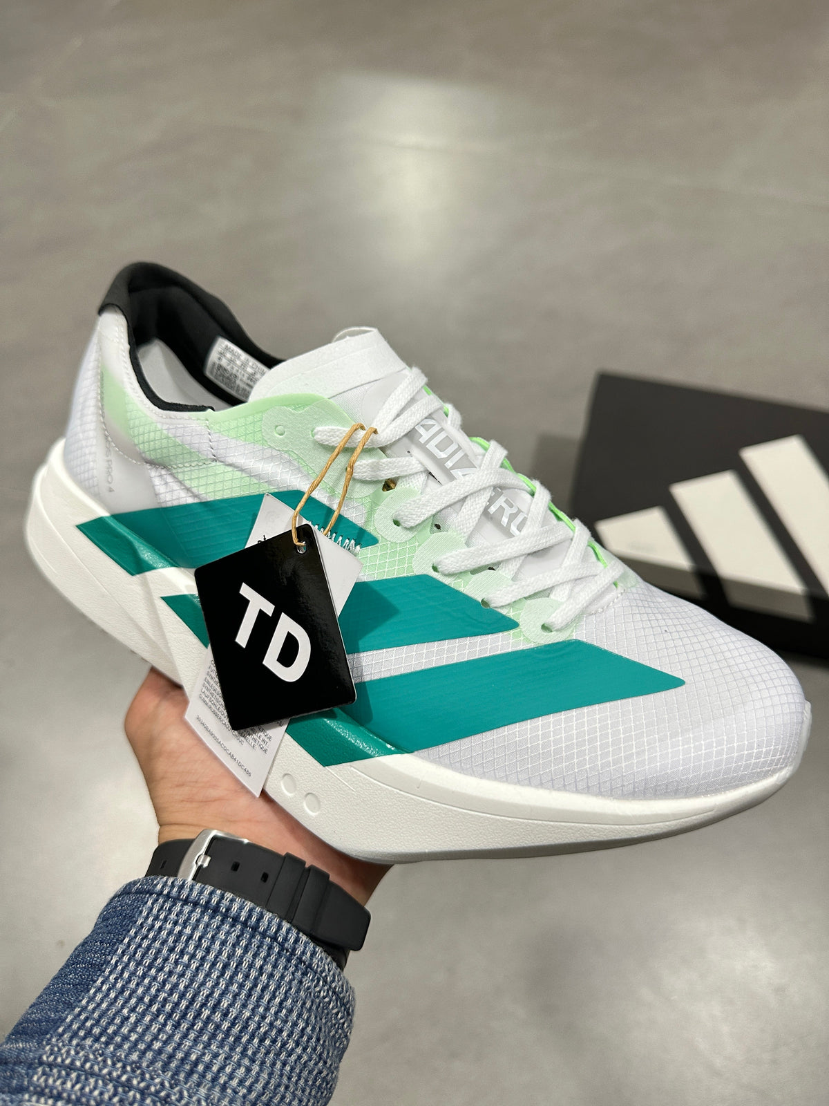Adidas Adizero Lightstrike Pro Running Shoes White Teal