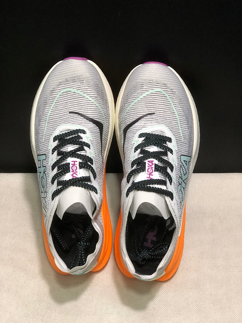 HOKA Mach X 2 Running Shoes in Gray and Orange