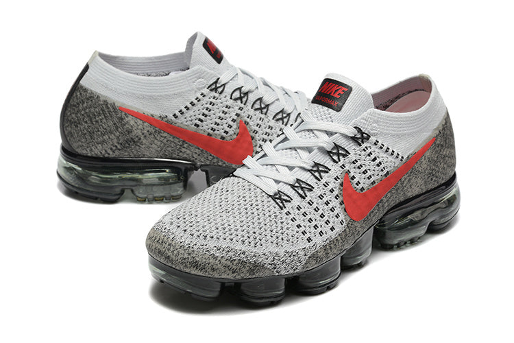 Nike Air VaporMax Flyknit 849558-020 Grey Red Sneakers