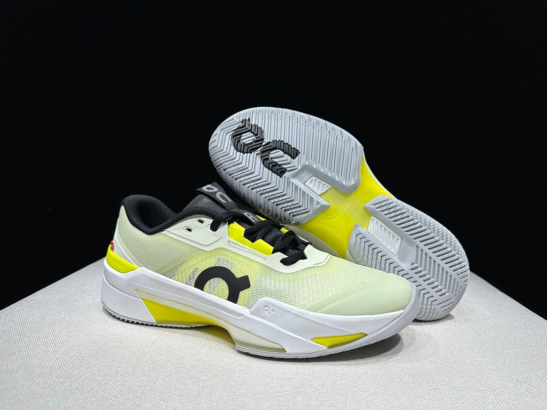 On The Roger Pro Fire Clay Tennis Sneakers, Lime and Black