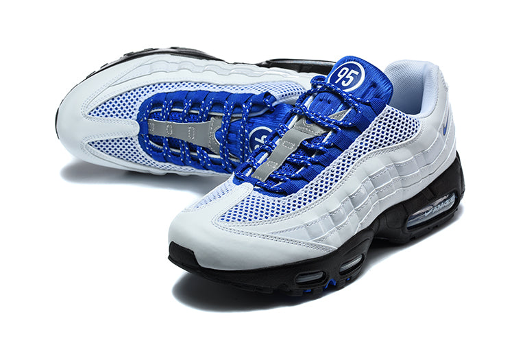 Nike Air Max 95 White and Blue Sneakers