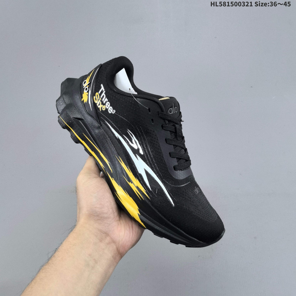 Alo Yoga Alo Runner Graphic Running Sneakers, Black