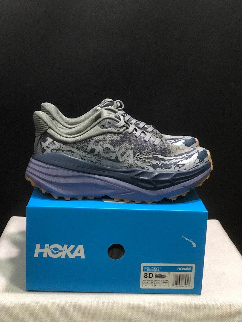 HOKA Stinson 7 Trail Running Shoes in Gray