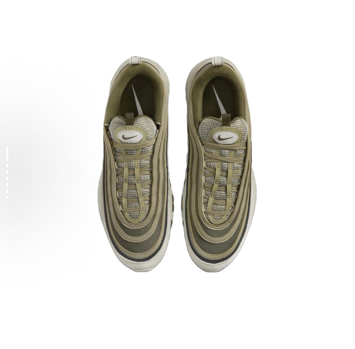 Nike Air Max 97 Sneakers, Olive Green and White, FB9619-002