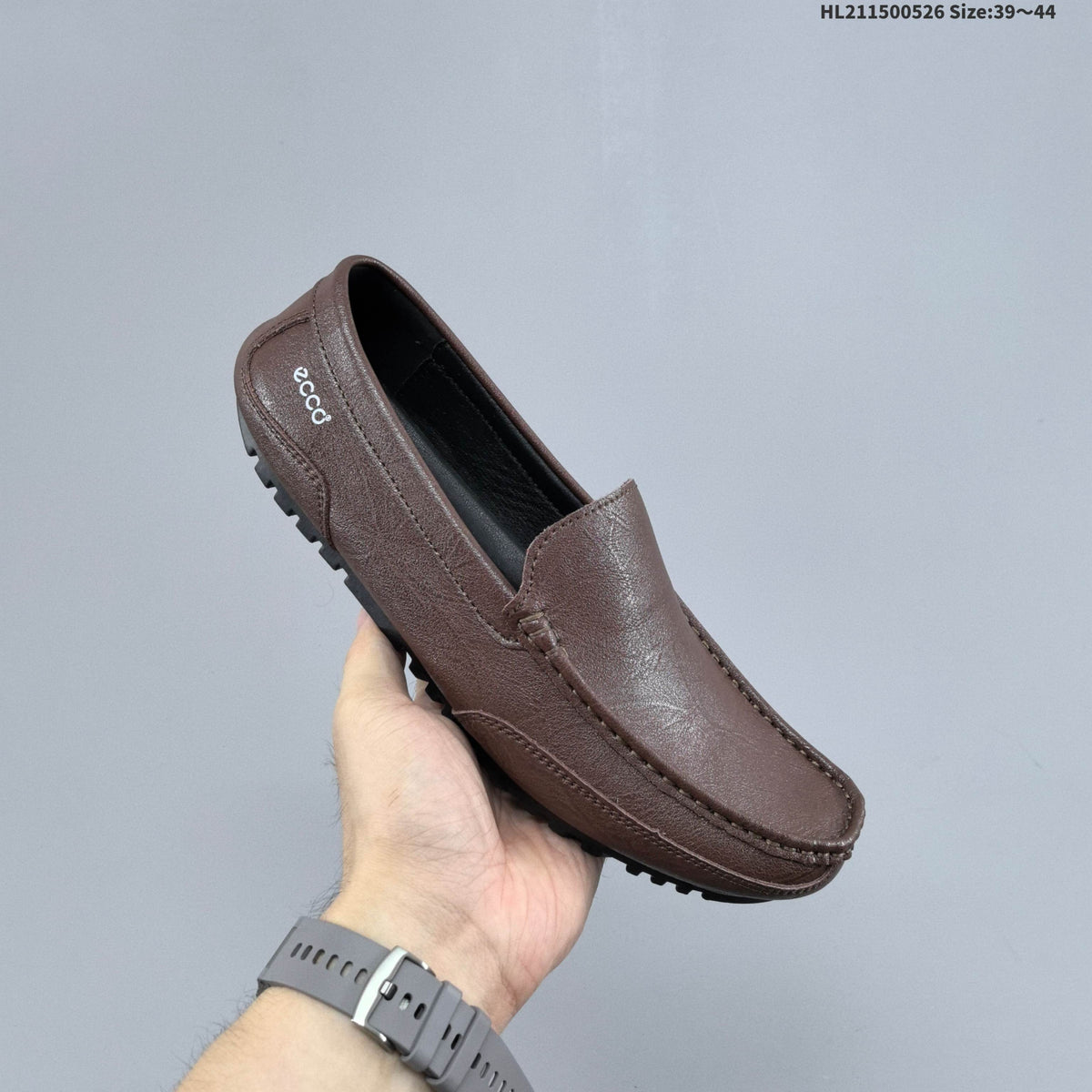 ECCO Men's Leather Slip-On Loafers in Black or Brown