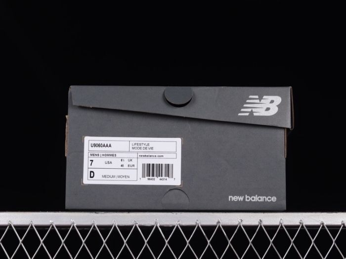New Balance 9060 U9060AAA Black and White Sneakers