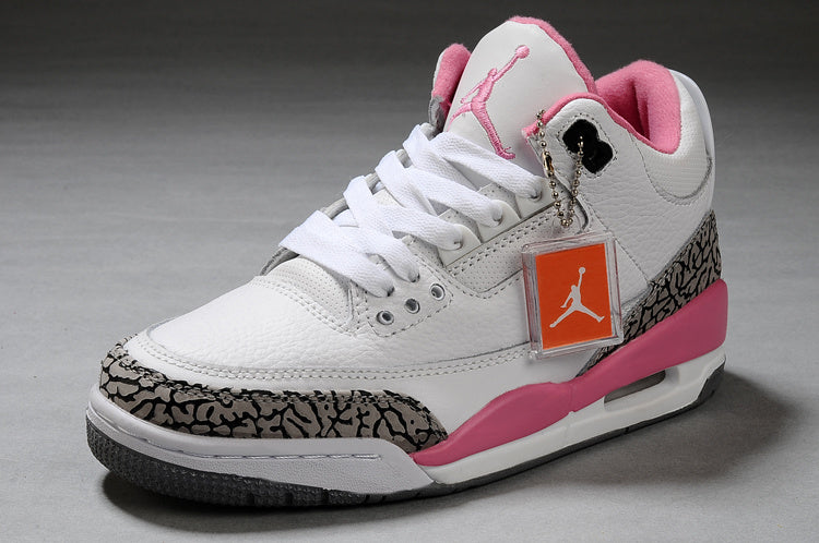 Jordan Air Jordan 3 High-Top Sneakers White Pink