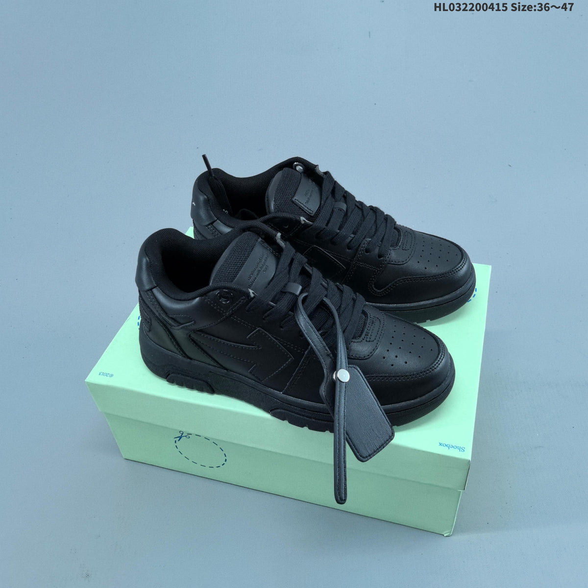 Off-White Out of Office Low-Top Sneakers, Black and White
