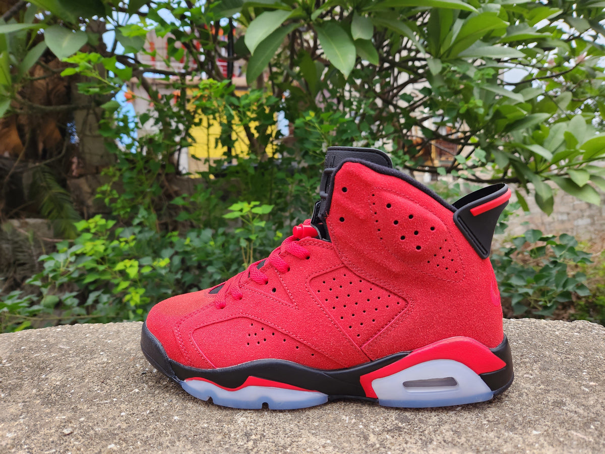 Air Jordan 6 Retro Sneakers in Red, Black and White