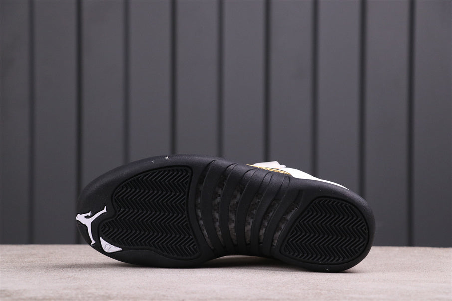 Jordan Air Jordan 12 Reverse Flu Game Sneakers White Black Gold