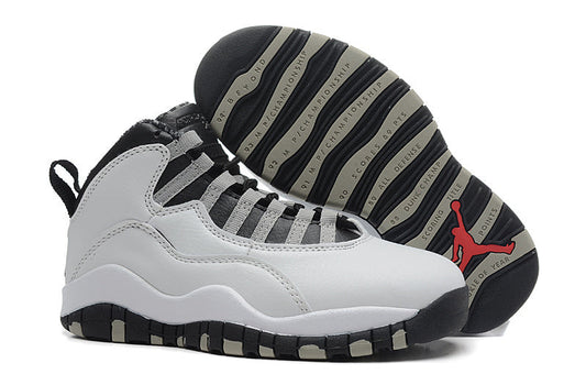 Air Jordan 10 White and Grey Women's Sneakers