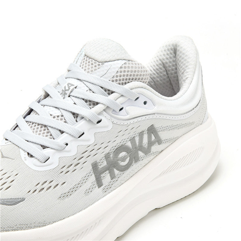 HOKA Bondi 9 Silver White Running Shoes 1162012-SDSTS