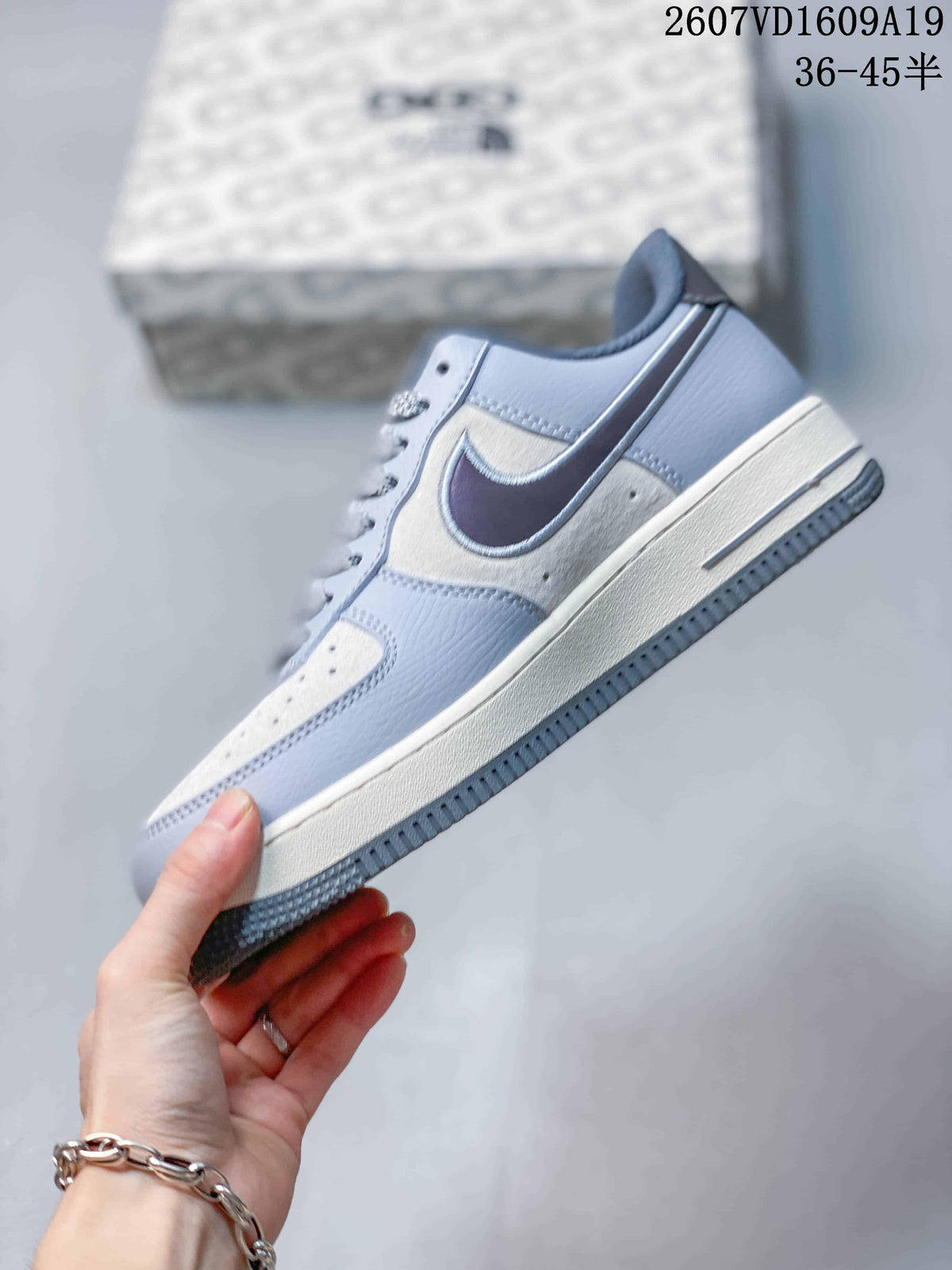 Nike Air Force 1 Low North Face Blue Gray Sneakers