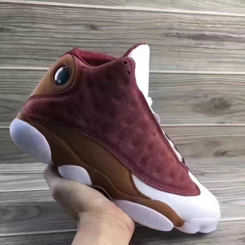 Jordan 13 Sneakers Burgundy Brown White