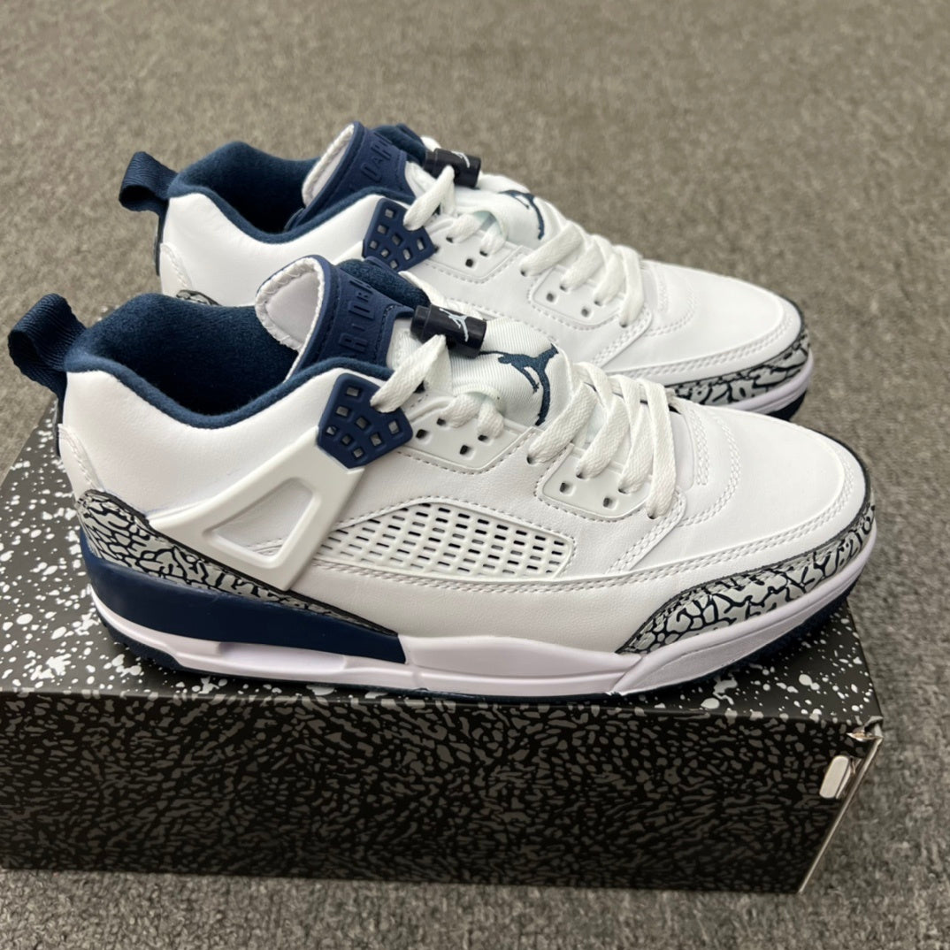 Jordan Spizike Low White and Navy Sneakers FQ1759-104