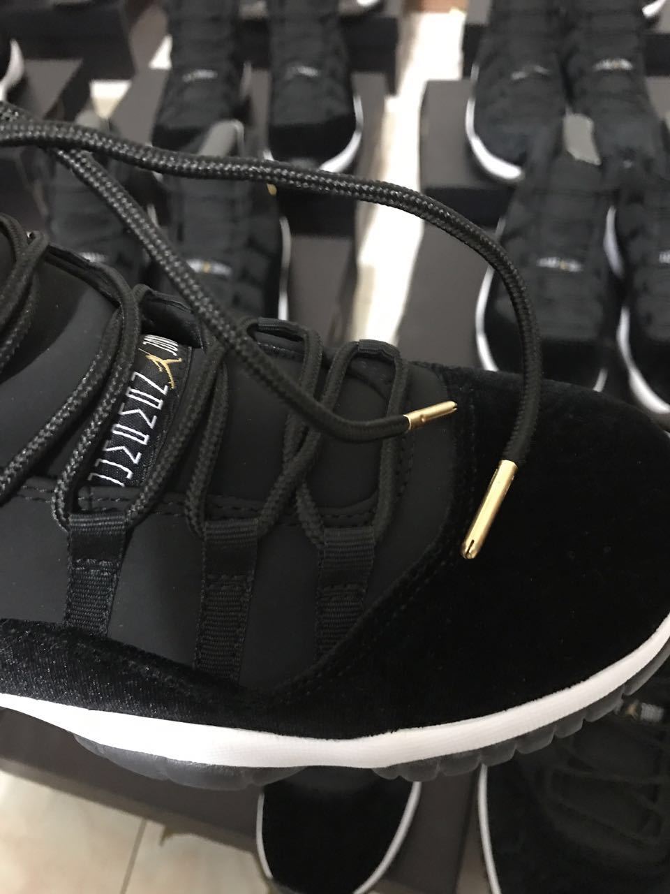 Jordan 11 Black Velvet High-Top Sneakers