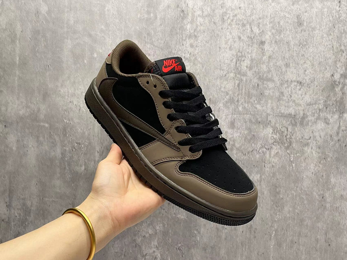 Jordan 1 Low Travis Scott Black Mocha Sneakers
