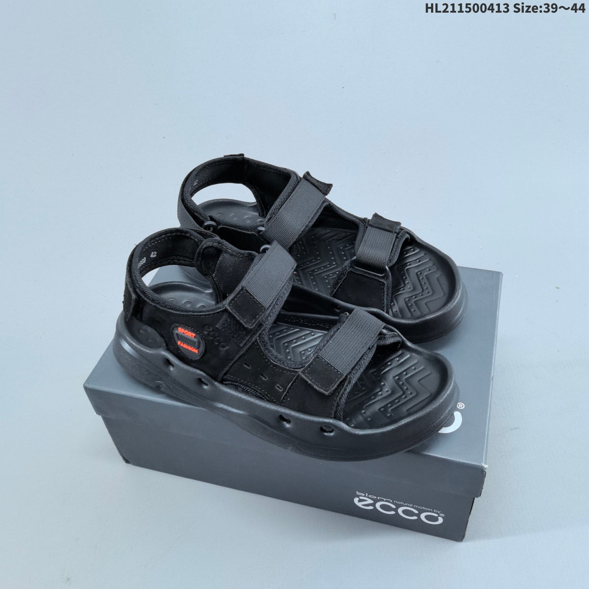 ECCO Outdoor Casual Sandals with Adjustable Hook-and-Loop Straps