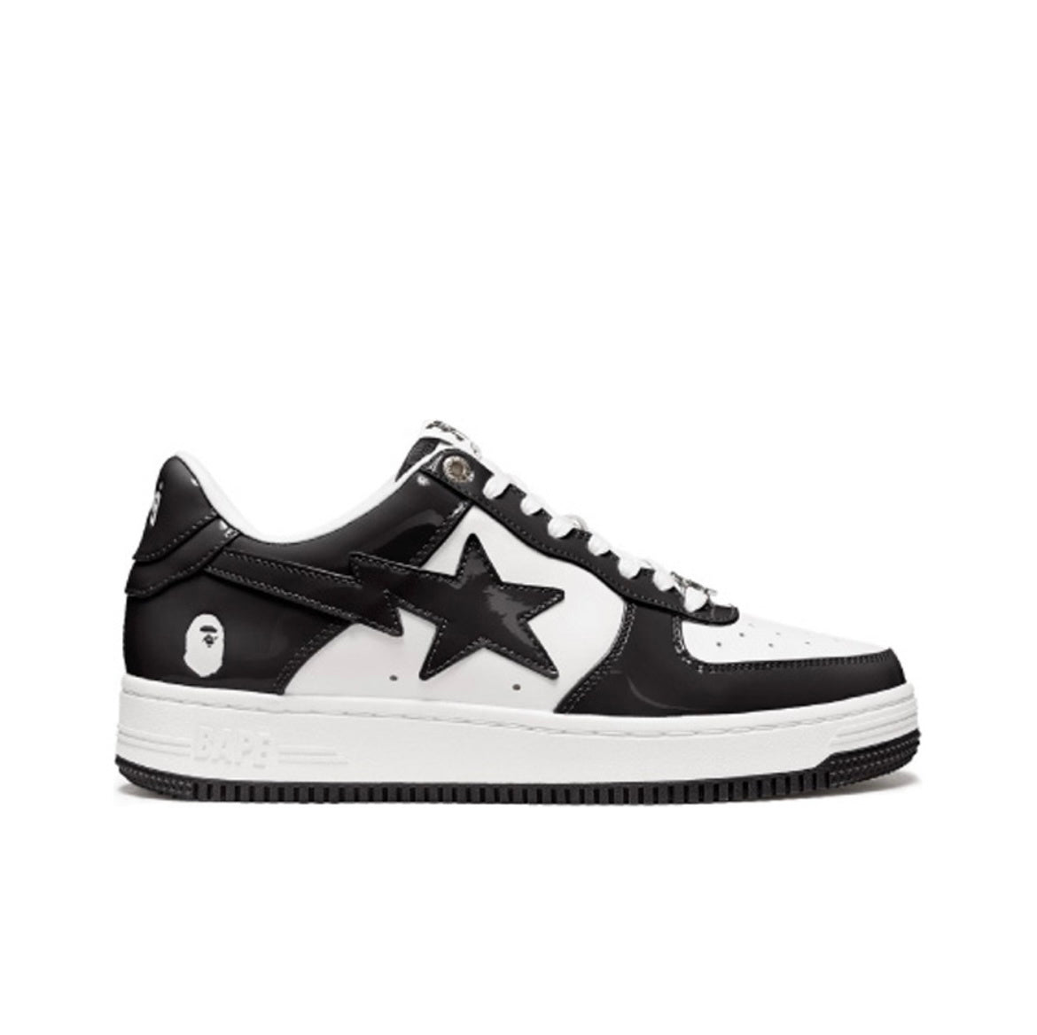 BAPE STA Low Black and White Sneakers 1H70-191-001