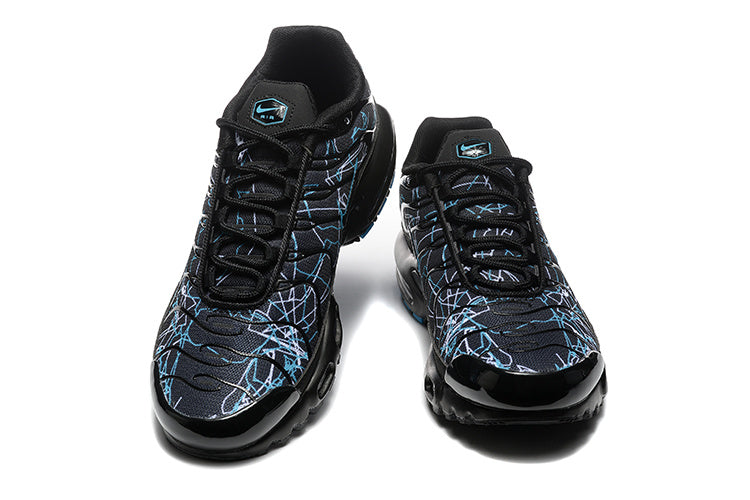 Nike Air Max Plus Black and Blue Graphic Sneakers
