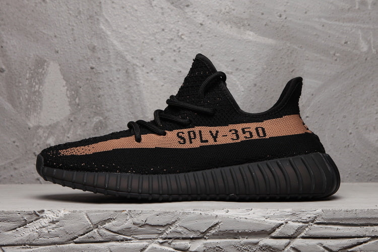 Yeezy Boost 350 V2 Black and Tan Sneakers