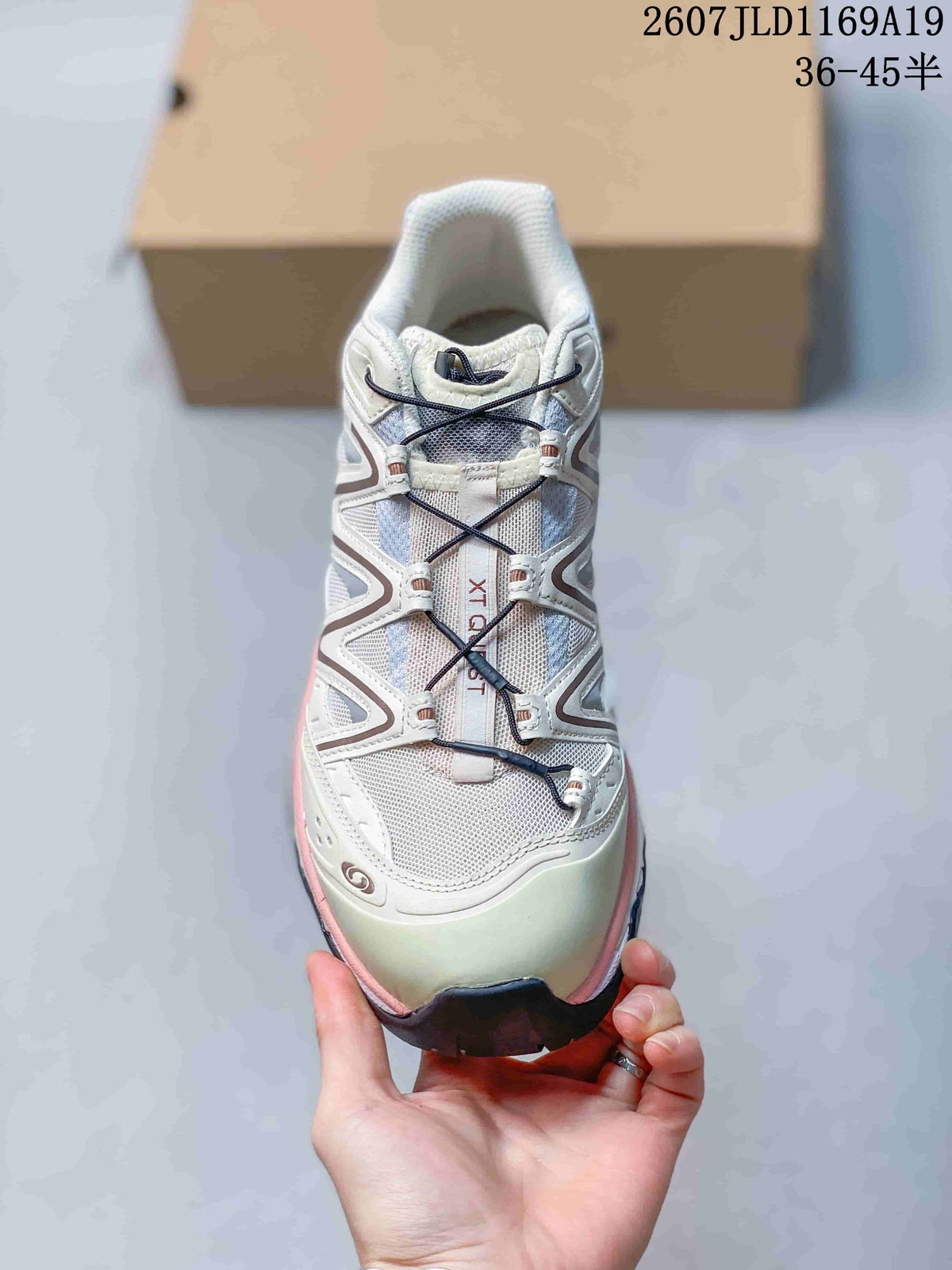 Salomon XT-Quest Trail Sneakers White Pink Green 2607JLD1169A19