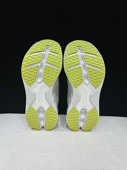 On Cloudeclipse White Green Running Sneakers