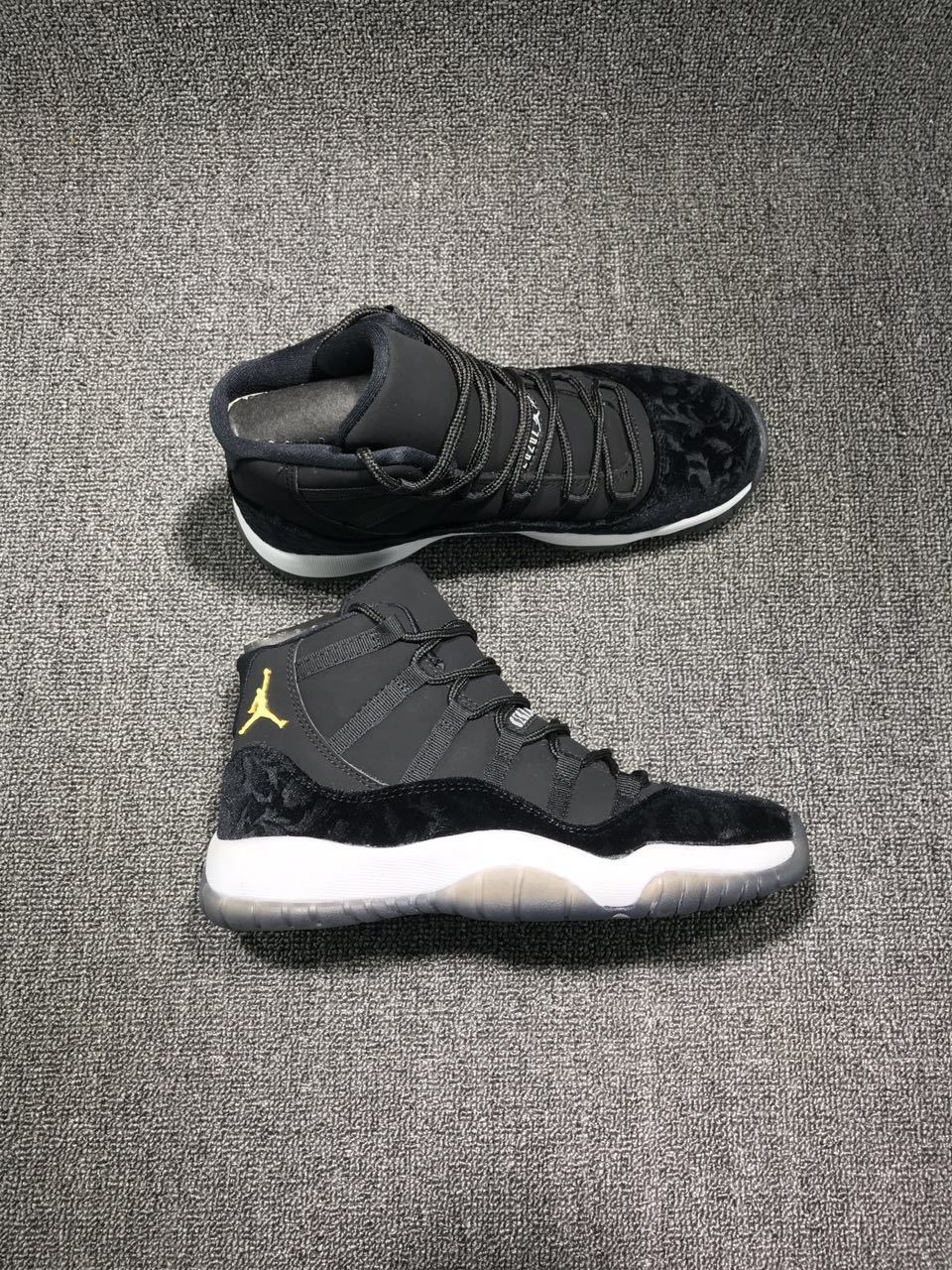 Jordan 11 Black Velvet High-Top Sneakers
