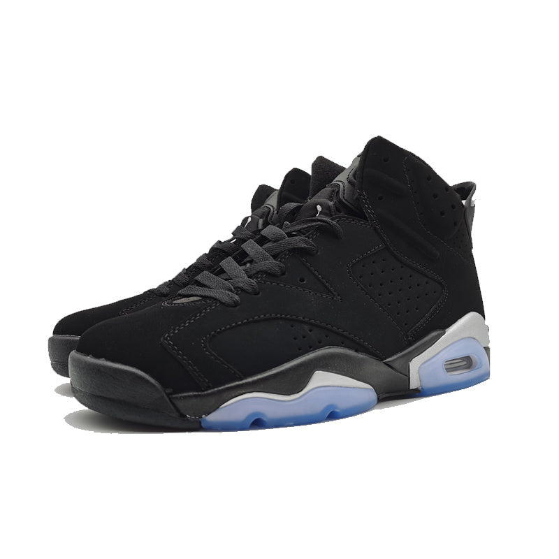 Jordan 6 Black and Silver High-Top Sneakers