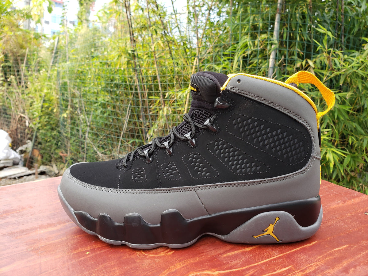 Jordan Air Jordan 9 Black Grey Yellow High-Top Sneakers