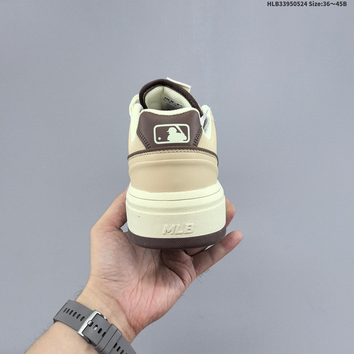 MLB Chunky Liner Low-Top Sneakers, Beige and Cream