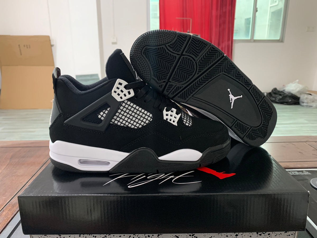 Jordan 4 Retro Sneakers in White and Burgundy