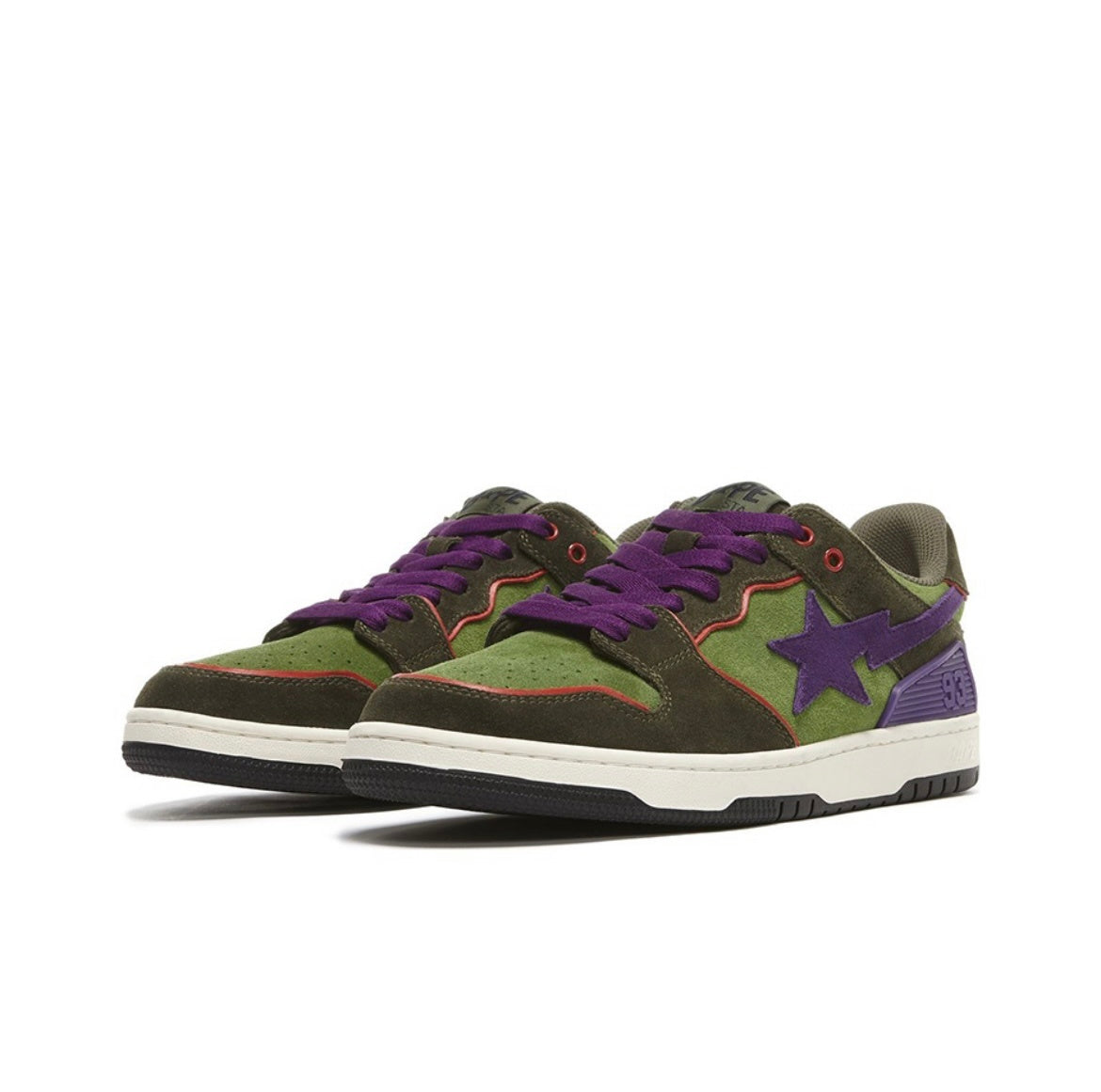 BAPE SK8 Sta Sneakers Green and Purple