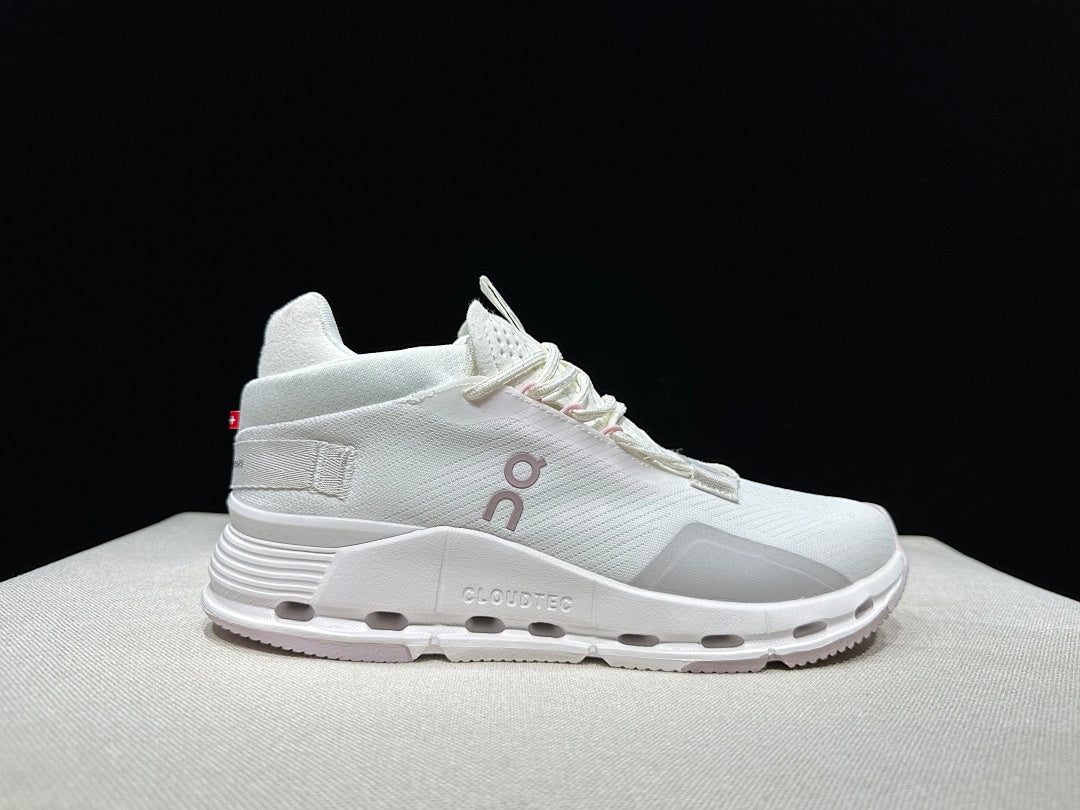 On Cloudnova 2 Sneakers, White and Orchid