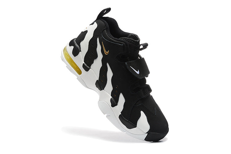 Nike Air More Uptempo Black White Gold Sneakers