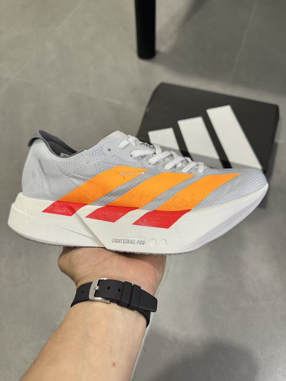 Adidas Adizero Lightstrike Pro Running Shoes White Orange