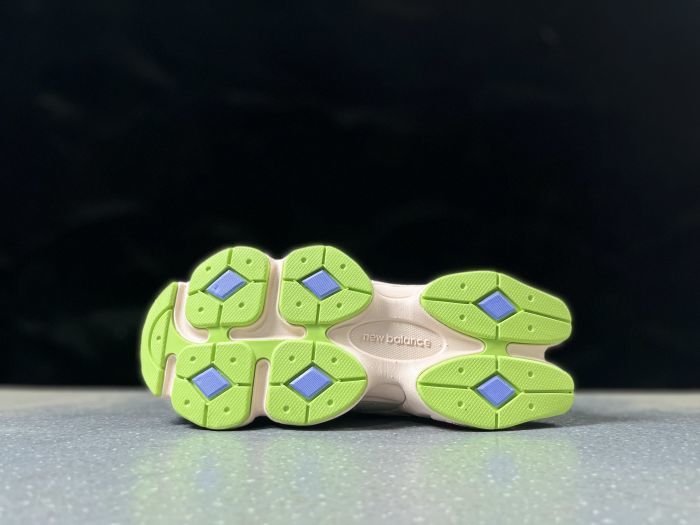 New Balance U9060KO Sneakers in Pastel Pink and Lime
