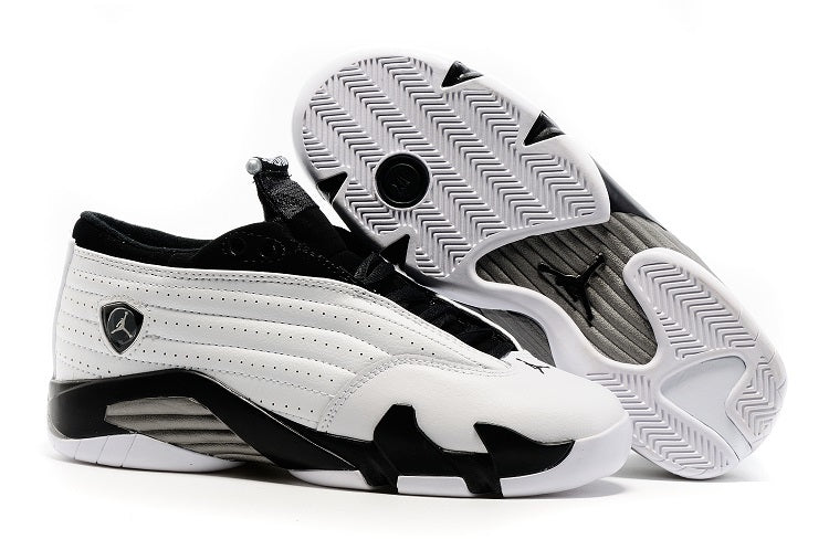 Jordan 14 Low Sneakers in White and Black