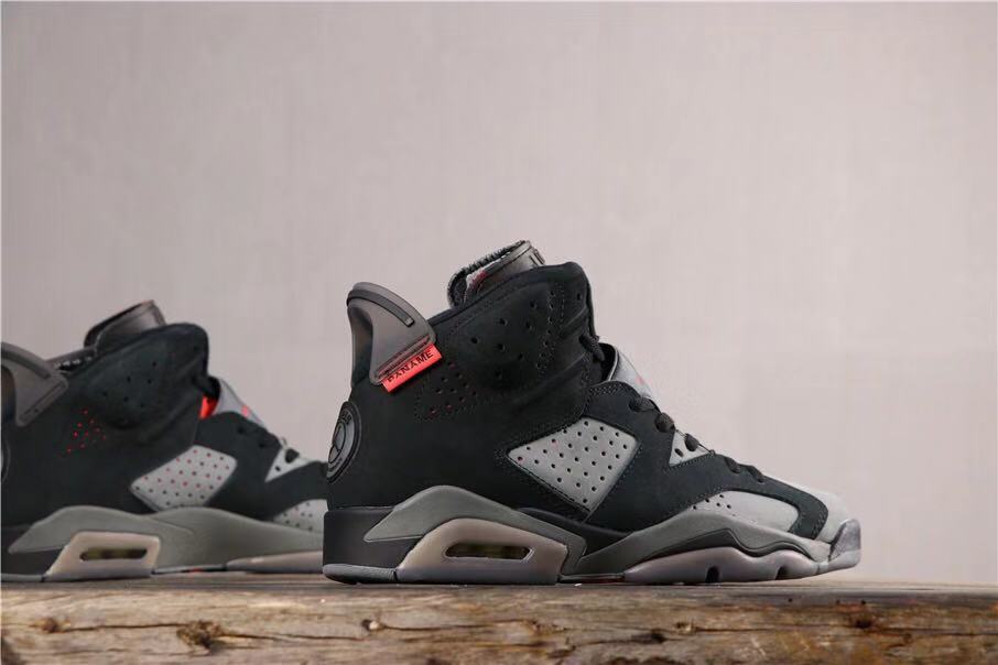 Jordan Air Jordan 6 PSG Black and Grey High-Top Sneakers