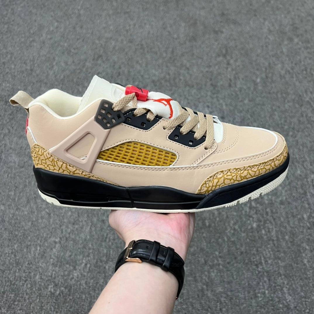 Jordan Spizike Low AJ3.5 Sneakers in Tan and Gold