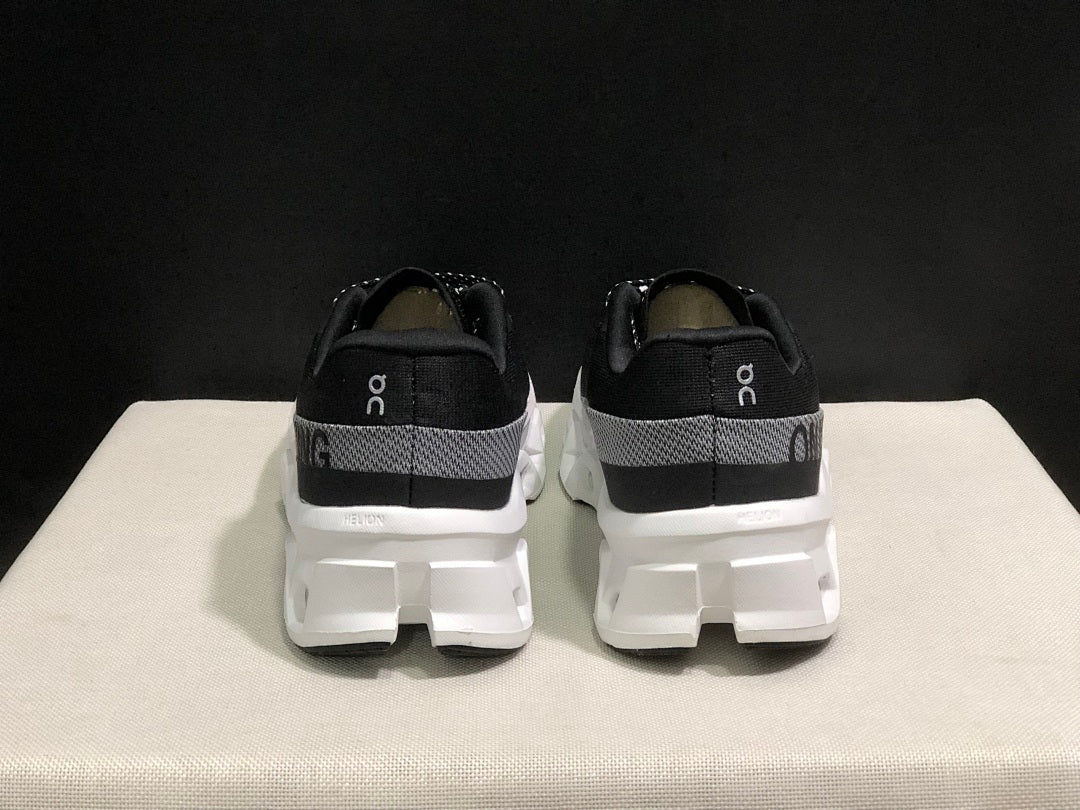 On Cloudmonster 2 Black White Running Shoes
