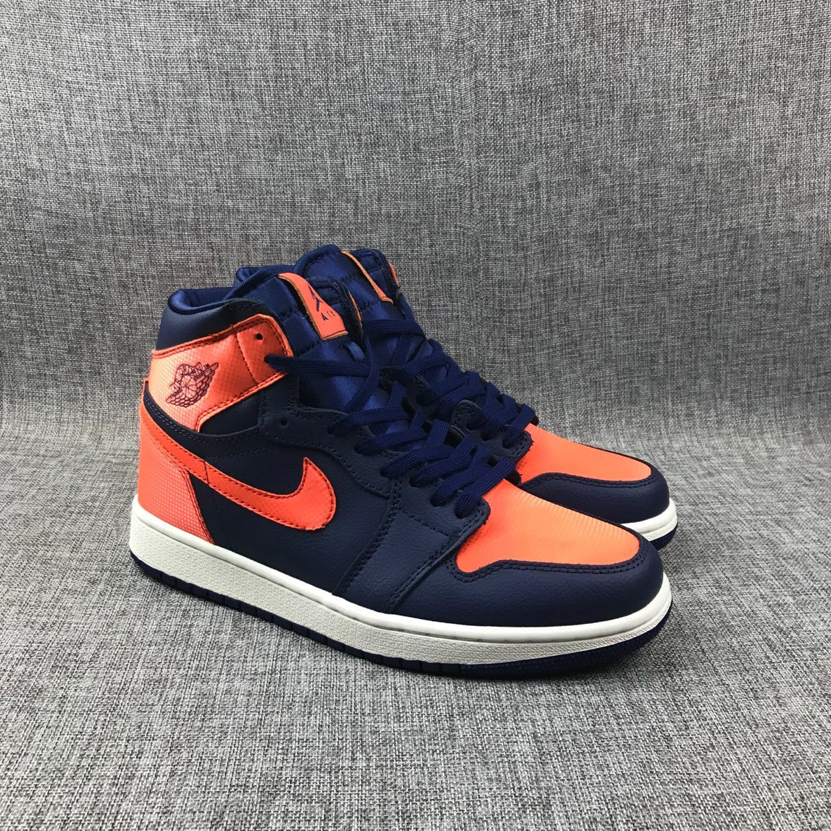 Air Jordan 1 Mid Blue Orange Sneakers AH7389-408
